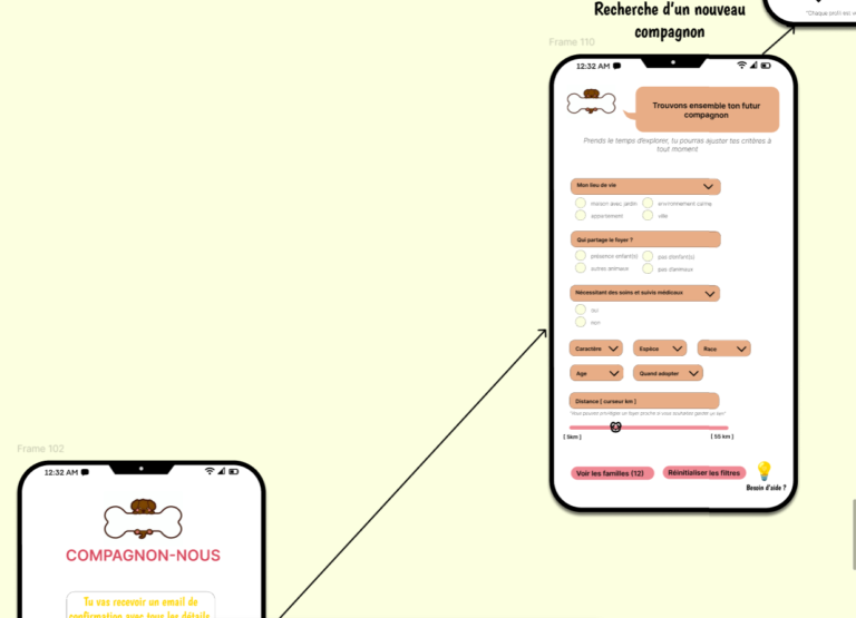 Wireframe - Adoptant